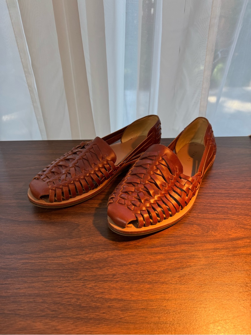 Nisolo Men Woven Leather Huarache Slip-On Sandals Size 9.5